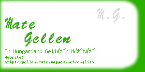 mate gellen business card